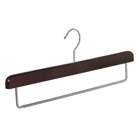 Hosenbügel Buchenholz mahagoni gebeizt mit anti-rutsch Hosensteg, 40 cm Hosenbügel Buchenholz mahagoni gebeizt mit anti-rutsch Hosensteg, 40 cm