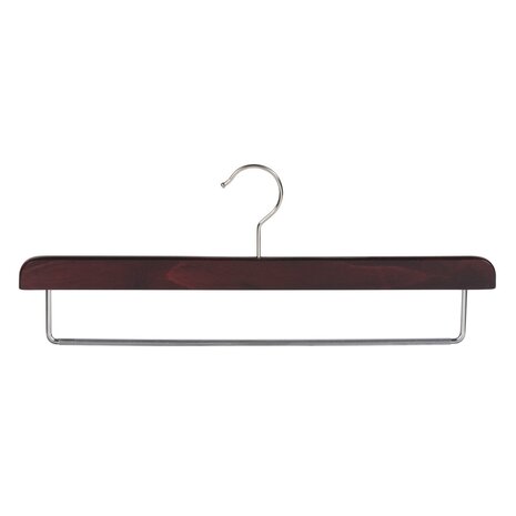 Hosenbügel Buchenholz mahagoni gebeizt mit anti-rutsch Hosensteg, 40 cm Hosenbügel Buchenholz mahagoni gebeizt mit anti-rutsch Hosensteg, 40 cm