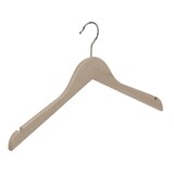 Der Kleiderbügelriese Blusen / Hemdenbügel Buchenholz unlackiert mit Rockkerben, 38 cm