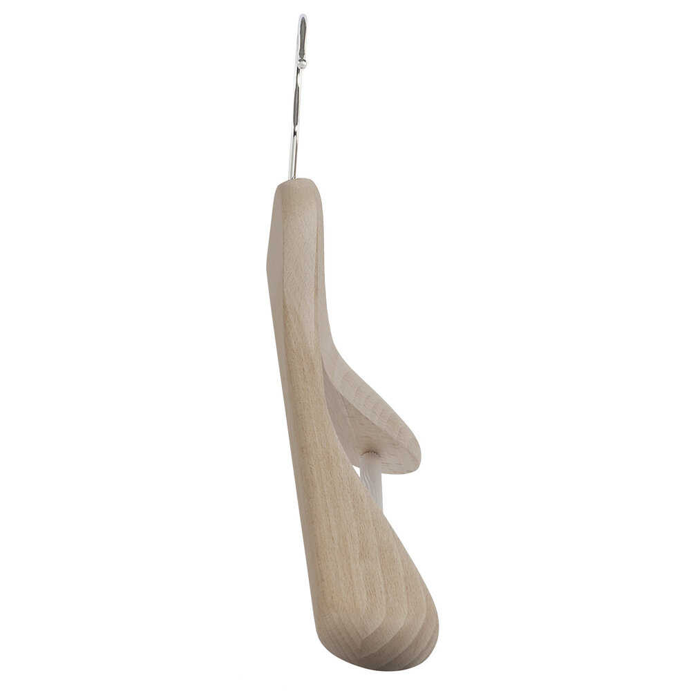 Der Kleiderbügelriese Jacken / Anzugbügel Buchenholz unlackiert mit Schulterverbreiterung und anti-rutsch Hosensteg, 41 cm
