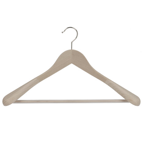 Der Kleiderbügelriese Jacken / Anzugbügel Buchenholz unlackiert mit Schulterverbreiterung und anti-rutsch Hosensteg, 44 cm Der Kleiderbügelriese Jacken / Anzugbügel Buchenholz unlackiert mit Schulterverbreiterung und anti-rutsch Hosensteg, 44 cm