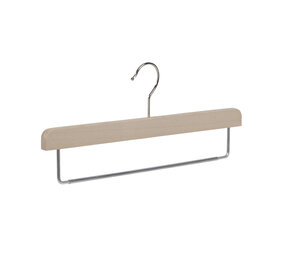Der Kleiderbügelriese Hosenbügel Buchenholz unlackiert mit anti-rutsch Hosensteg, 40 cm Der Kleiderbügelriese Hosenbügel Buchenholz unlackiert mit anti-rutsch Hosensteg, 40 cm