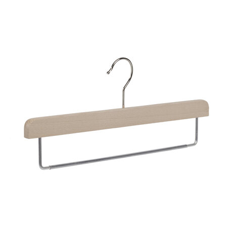 Der Kleiderbügelriese Hosenbügel Buchenholz unlackiert mit anti-rutsch Hosensteg, 40 cm Der Kleiderbügelriese Hosenbügel Buchenholz unlackiert mit anti-rutsch Hosensteg, 40 cm