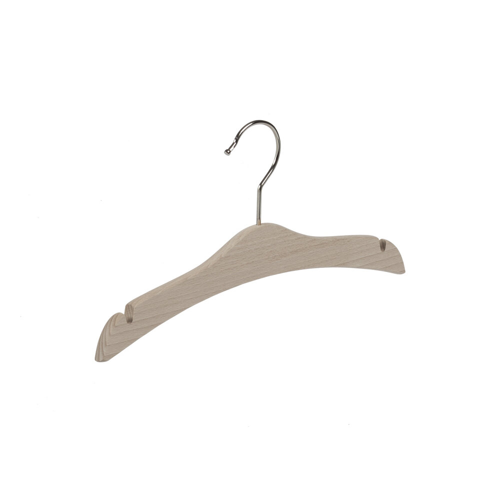 Der Kleiderbügelriese Kinderbügel Buchenholz unlackiert mit Rockkerben, 32 cm Der Kleiderbügelriese Kinderbügel Buchenholz unlackiert mit Rockkerben, 32 cm
