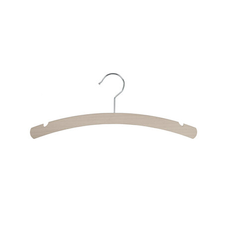 Der Kleiderbügelriese Kinderbügel Buchenholz unlackiert mit Rockkerben, 34 cm Der Kleiderbügelriese Kinderbügel Buchenholz unlackiert mit Rockkerben, 34 cm
