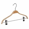 Blusen / Hemdenbügel Birkenholz natur lackiert mit Klammersteg, 42 cm Blusen / Hemdenbügel Birkenholz natur lackiert mit Klammersteg, 42 cm