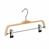 Rock / Hosenbügel Birkenholz natur lackiert mit anti-rutsch Klammern, 41 cm Rock / Hosenbügel Birkenholz natur lackiert mit anti-rutsch Klammern, 41 cm