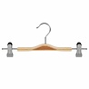Rock / Hosenbügel Birkenholz natur lackiert mit anti-rutsch Klammern, 36 cm