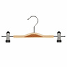 Rock / Hosenbügel Birkenholz natur lackiert mit anti-rutsch Klammern, 36 cm