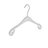 Kinderbügel Kunststoff weiß mit Rockkerben, 26 cm Kinderbügel Kunststoff weiß mit Rockkerben, 26 cm