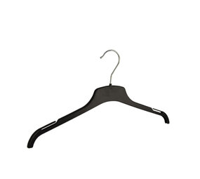Blusen / Hemdenbügel Kunststoff schwarz mit Rockkerben, 43 cm Blusen / Hemdenbügel Kunststoff schwarz mit Rockkerben, 43 cm