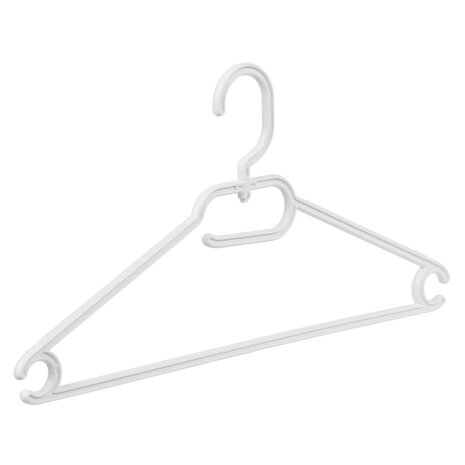 Vielzweckbügel (Kind) Kunststoff weiß mit drehbarer Haken, 33 cm