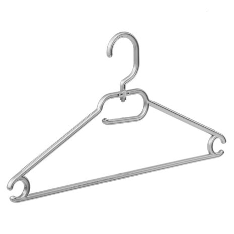 Vielzweckbügel Kunststoff silber mit drehbarer Haken, 42 cm Vielzweckbügel Kunststoff silber mit drehbarer Haken, 42 cm