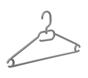 Vielzweckbügel Kunststoff grau mit drehbarer Haken, 42 cm Vielzweckbügel Kunststoff grau mit drehbarer Haken, 42 cm