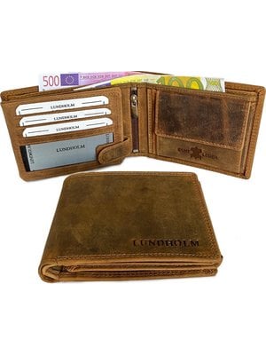 Lundholm Lundholm leren portemonnee heren leer bruin hunter leer