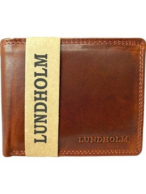 Lundholm Lundholm leren heren portemonnee met RFID anti-skim - cognac
