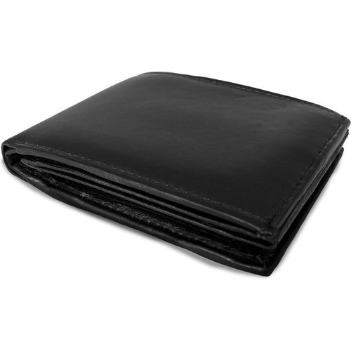 Lundholm Lundholm Leren portemonnee heren leer zeer soepel nappa leer Heren Billfold extra black