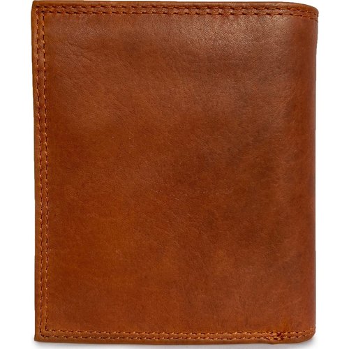 Lundholm Lundholm Portemonnee heren luxe leer RFID anti-skim - hoge kwaliteit portefeuille heren leer - mannen cadeautjes, cadeau voor man Billfold Cognac