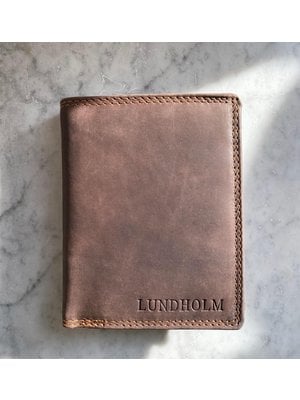 Lundholm Lundholm leren heren portemonnee met RFID anti skim bescherming - bruin