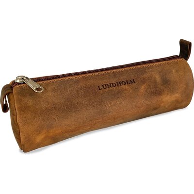 Leren etui: bruin