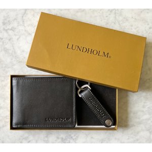 Lundholm Lundholm leren portemonnee heren RFID en bieropener sleutelhanger echt leer - matchende set in luxe giftbox - cadeau voor man flesopener mannen cadeautjes geschenkset