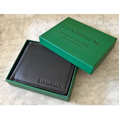 Lundholm Lundholm Portemonnee Heren zwart met RFID anti skim - portemonnee heren pasjes houder - in geschenkdoos dark green - cadeau voor man | Stockholm serie billfold mannen portefeuille