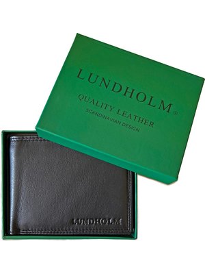 Lundholm Lundholm Portemonnee Heren zwart met RFID anti skim - portemonnee heren pasjes houder - in geschenkdoos dark green - cadeau voor man | Stockholm serie billfold mannen portefeuille