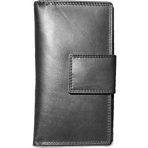 Lundholm Women's Leather Flap Wallet with RFID – Black Lundholm Women's Leather Flap Wallet with RFID – Black