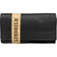 Lundholm portemonnee dames overslag zwart RFID - Leren portefeuille dames met anti-skim bescherming - vrouwen cadeautjes overslagportemonnee dames zwart - vrouwen cadeautjes tip cadeautje voor haar