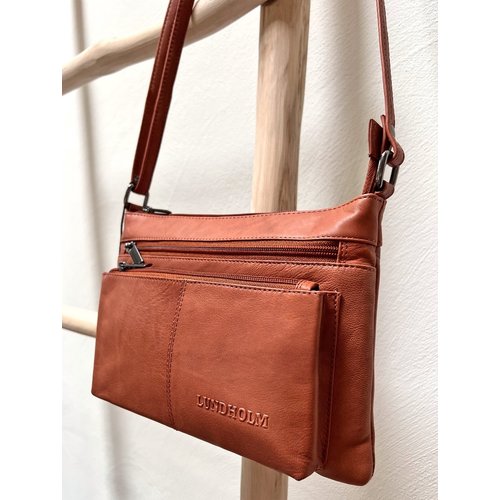 Lundholm Lundholm leren schoudertas dames groot bruin - schoudertassen dames leer tas dames schoudertas | Lundholm Kopenhagen serie