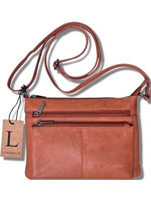 Lundholm Lundholm leren schoudertas dames groot bruin - schoudertassen dames leer tas dames schoudertas | Lundholm Kopenhagen serie