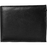 Lundholm Leren portemonnee heren leer zeer soepel nappa leer Heren Billfold Zwart