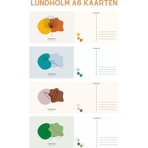 Lundholm Wenskaart blanco Ansichtkaart - kaartjes om te versturen - verjaardagskaart - Scandinavisch design | Lundholm Tampere serie blauw