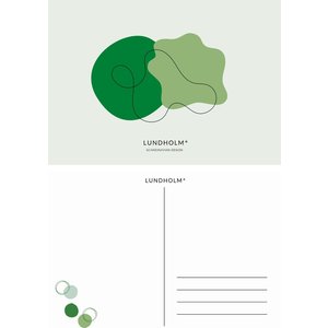Lundholm Wenskaart blanco Ansichtkaart - kaartjes om te versturen - verjaardagskaart - Scandinavisch design | Lundholm Tampere serie groen