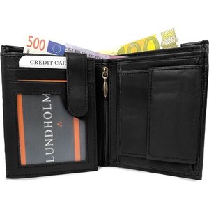 Lundholm Men's Vertical Nappa Leather Wallet – Black Lundholm Men's Vertical Nappa Leather Wallet – Black