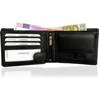 Dunne Heren Portemonnee Rundleer – Zwart
