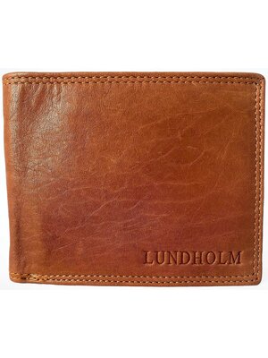 Lundholm Lundholm - Leren portemonnee heren - Bruin cognac