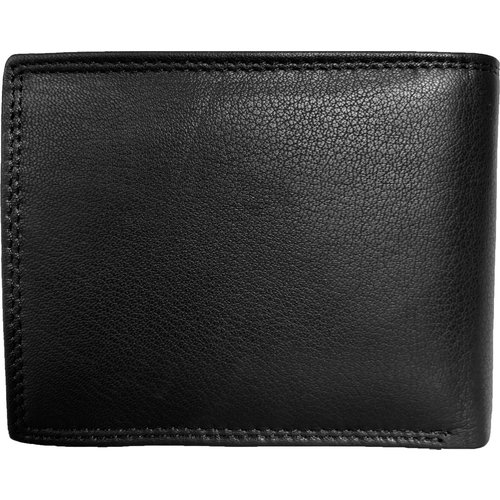 Lundholm Lundholm leren portemonnee heren zeer soepel nappa leer – billfold model zwart met RFID anti-skim bescherming Norsjö serie