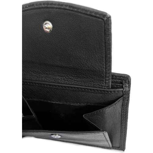 Lundholm Lundholm leren portemonnee heren zeer soepel nappa leer – billfold model zwart met RFID anti-skim bescherming Norsjö serie