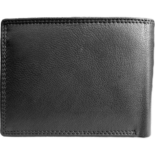 Lundholm Lundholm leren portemonnee heren zeer soepel nappa leer – billfold model zwart met RFID anti-skim bescherming Norsjö serie