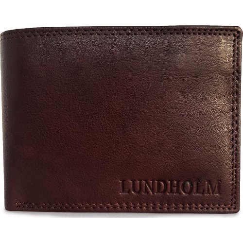 Lundholm Lundholm leren portemonnee heren zeer soepel nappa leer - billfold model bruin met RFID anti-skim bescherming | Norsjö serie
