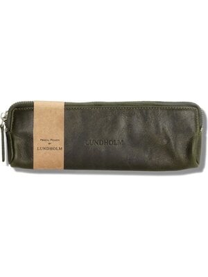 Lundholm Lundholm leren etui pennenetui leer olijf groen