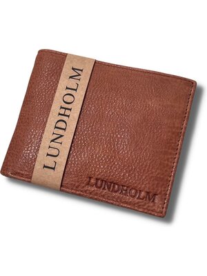 Lundholm Lundholm leren portemonnee heren bruin topkwaliteit leer, compact model - portefeuille heren RFID anti-skim - compact, dun formaat | Lundholm Iggesund serie