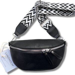 Lundholm Lundholm heuptasje dames festival zwart - bag strap tassenriem met schouderband voor tas - cadeau voor vriendin moederdag cadeautje | Scandinavisch design - Styrsö serie Lundholm Lundholm heuptasje dames festival zwart - bag strap tassenriem met schouderband voor tas - cadeau voor vriendin moederdag cadeautje | Scandinavisch design - Styrsö serie