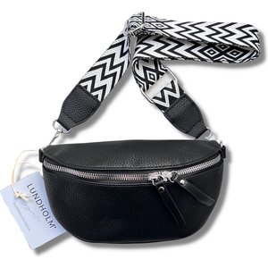 Lundholm Styrsö – Heuptas Dames met Tassenriem – Zwart Lundholm Styrsö – Heuptas Dames met Tassenriem – Zwart
