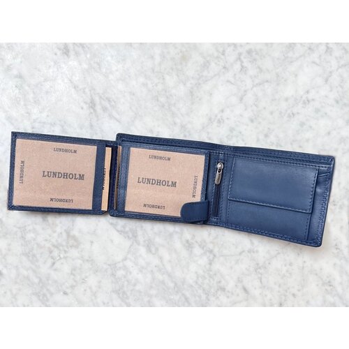 Lundholm Lundholm Dames Portemonnee Azuur Blauw Leer RFID (Anti-Skim) - portemonnee dames billfold vrouwen cadeautjes tip | Scandinavisch design - Göteborg serie