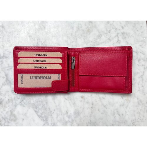 Lundholm Lundholm Dames Portemonnee Rood Leer RFID (Anti-Skim) - portemonnee dames billfold vrouwen cadeautjes tip | Scandinavisch design - Göteborg serie