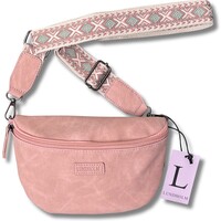 Lundholm heuptasje dames roze met tassenriem festival tasje dames - heuptas dames met brede riem  - Scandinavisch design | Heby serie