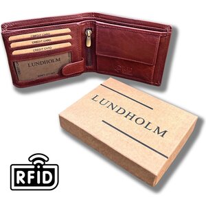 Lundholm Reykjavik – Leren Heren Portemonnee met RFID – Cognac