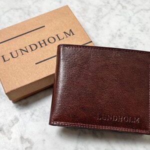 Lundholm Lundholm Portemonnee heren luxe leer RFID anti-skim in geschenkdoos - Reykjavik serie portefeuille heren leer - Bruin Lundholm Lundholm Portemonnee heren luxe leer RFID anti-skim in geschenkdoos - Reykjavik serie portefeuille heren leer - Bruin